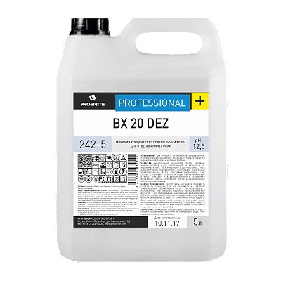 BX 20 DEZ, 5 л, концентрат с хлором для отбеливания плитки