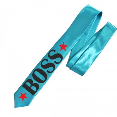 Галстук с надписью "BOSS" (узкий)