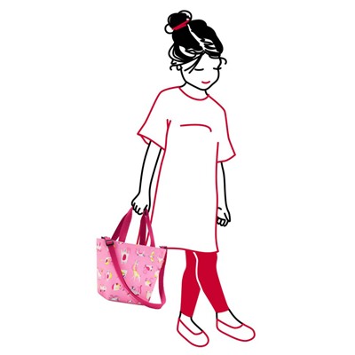 Сумка детская Shopper XS ABC friends pink /бренд Reisenthel/