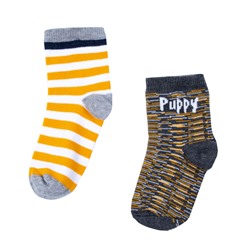 Желтые носки, 2 пары в комплекте для мальчика 387049