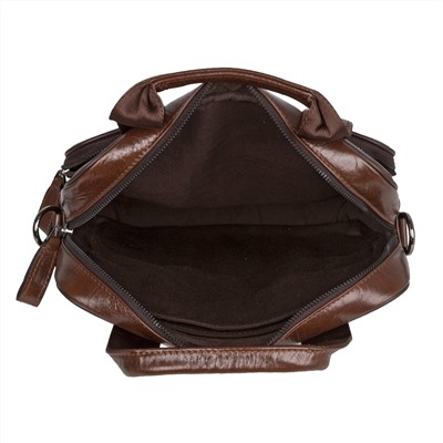 Мужская кожаная сумка К8037 коричневая