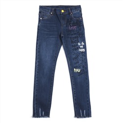 Синие брюки джинсовые для девочки 182152