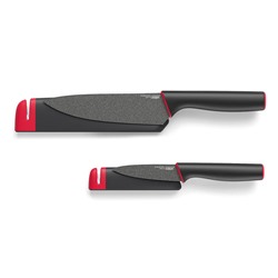 Набор из 2 ножей в чехлах со встроенной ножеточкой Slice&Sharpen 3,5" и 6" / Бренд: Joseph Joseph /