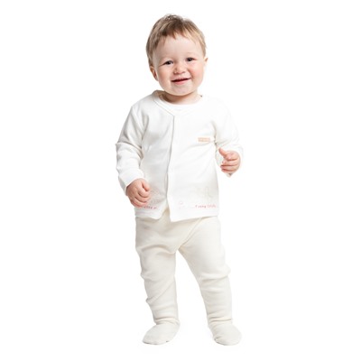 Белый комплект: боди, кофточка, ползунки для мальчика 577804