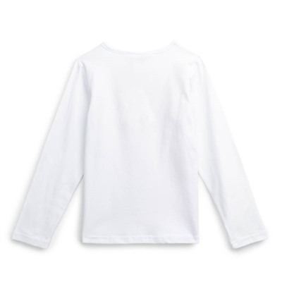 Белая футболка с длинным рукавом для девочки 979403