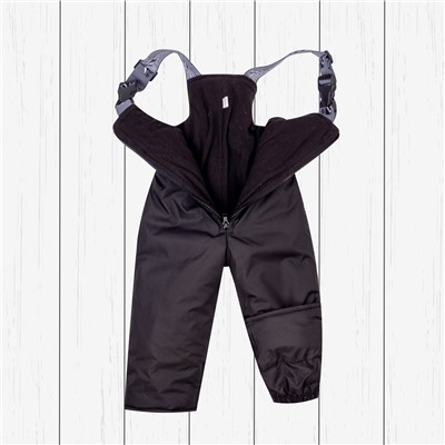 Детский зимний черный костюм: куртка и полукомбинезон арт.40-003-черный