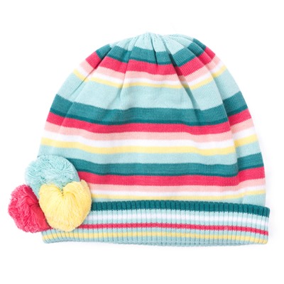Разноцветная шапка для девочки 172033