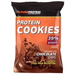 Печенье PureProtein "Protein Cookies", с высоким содержанием белка, шоколад, 80 г