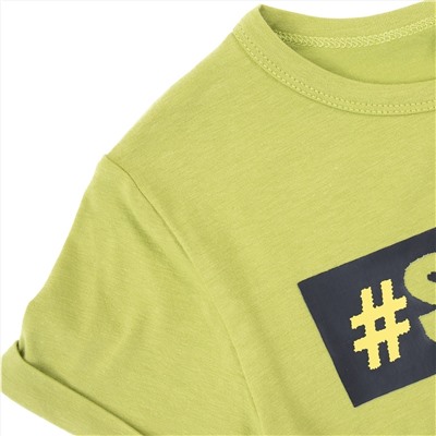 Зеленая футболка для мальчика 181071