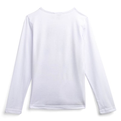 Белая футболка с длинным рукавом для девочки 979430