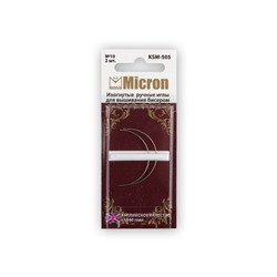 Иглы для шитья ручные "Micron" изогнутые для вышивания бисером KSM-505 в блистере 2 шт. 10