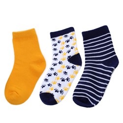 Желтые носки, 3 пары в комплекте для мальчика 387061