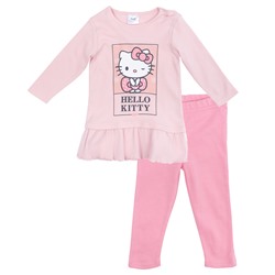Светло-розовый комплект: футболка, брюки для девочки 678804