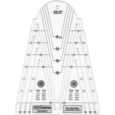 "Gamma" Линейка для пэчворка RL-005 20.6 x 28.5 см в пакете с еврослотом пластик