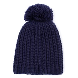 Темно-синяя шапка для девочки 388074
