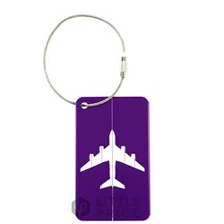 Бирка багажная - Metall plane Purple