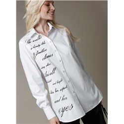 Хлопковая блуза-рубашка с вышивкой G.G.Byron