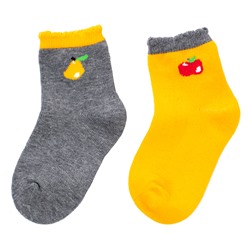 Разноцветные носки, 2 пары в комплекте для девочки 388066
